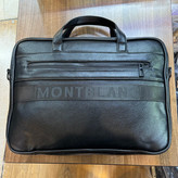 کیف مردانه اداری دستی و دوشی برند Mont blanc جنس چرم مقنوعی شرانگ خارجی