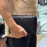 کیف مردانه مارک Mont blanc مدل دستی جنس چرم مصنوعی شرانگ خارجی