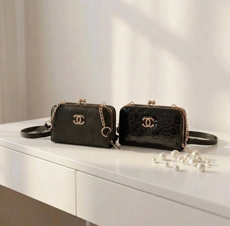 کیف زنانه مارک chanel جنس چرم مصنوعی ورنی
