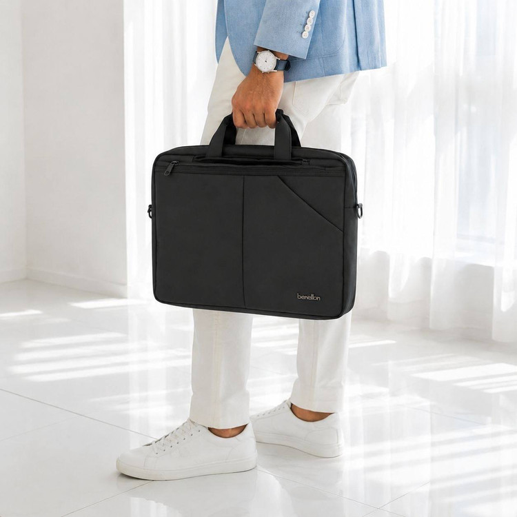کیف اداری لب تاپ جنس پارچه ای برزنتی دیبا ضد آب