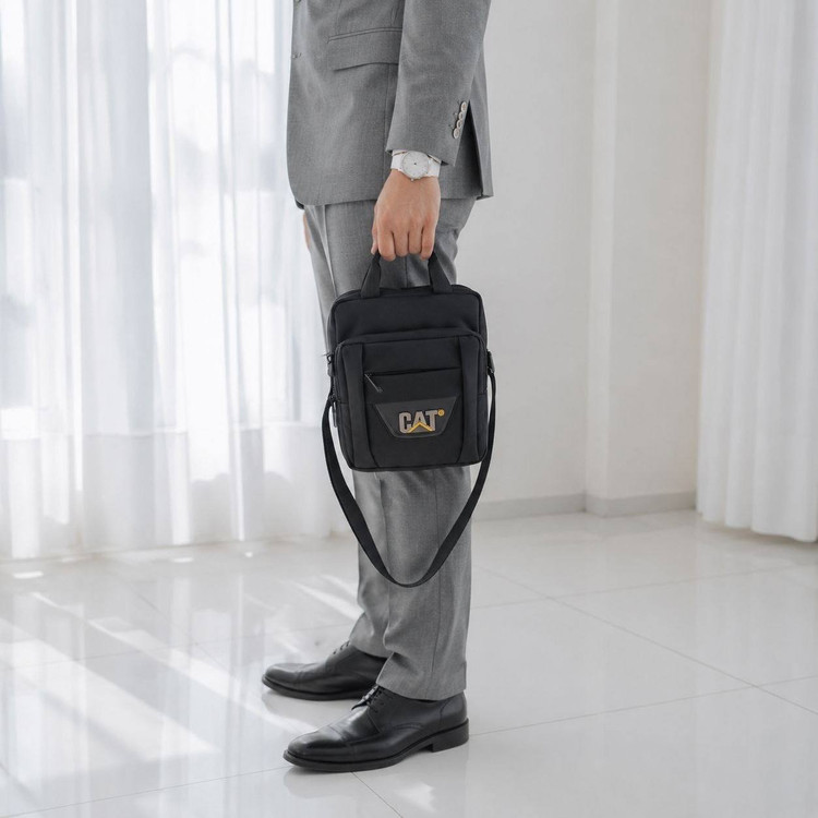 کیف مردانه دوشی جنس پارچه ای برزنتی سایز بزرگ