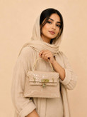 کیف زنانه دستی و دوشی Hermes سنگی جنس چرم مصنوعی ورنی خارجی