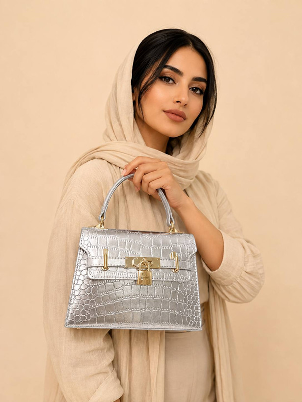 کیف زنانه دستی و دوشی Hermes سنگی جنس چرم مصنوعی ورنی خارجی
