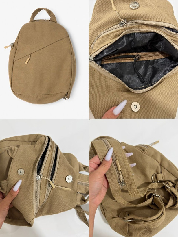 کوله پشتی اسپرت دو حالته از جنس پارچه کتان خارجی سبک