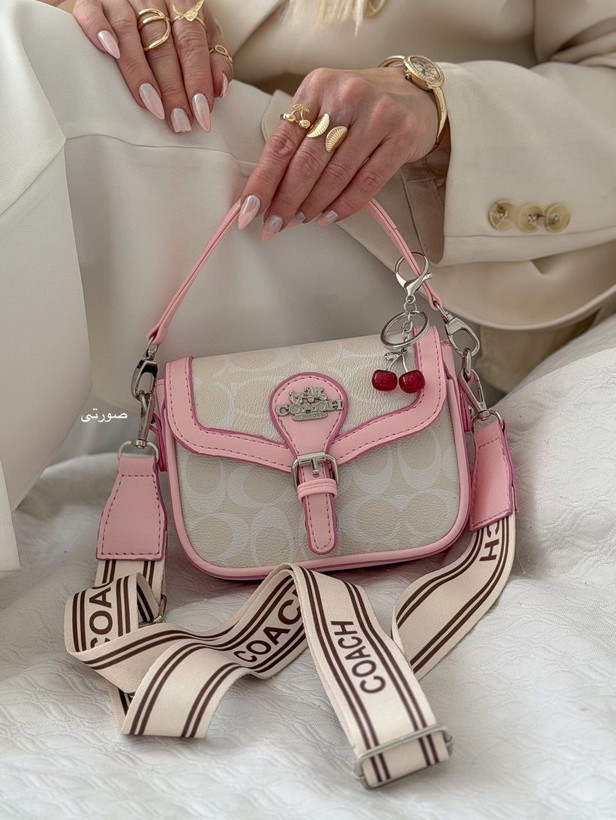 کیف دخترانه مارک coach مینی از جنس چرم مصنوعی خارجی درجه ۱