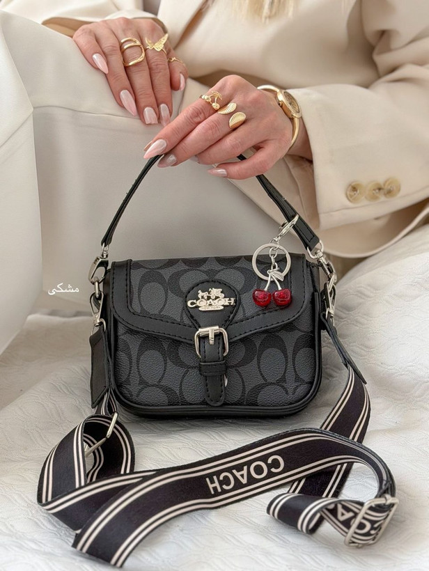 کیف دخترانه مارک coach مینی از جنس چرم مصنوعی خارجی درجه ۱