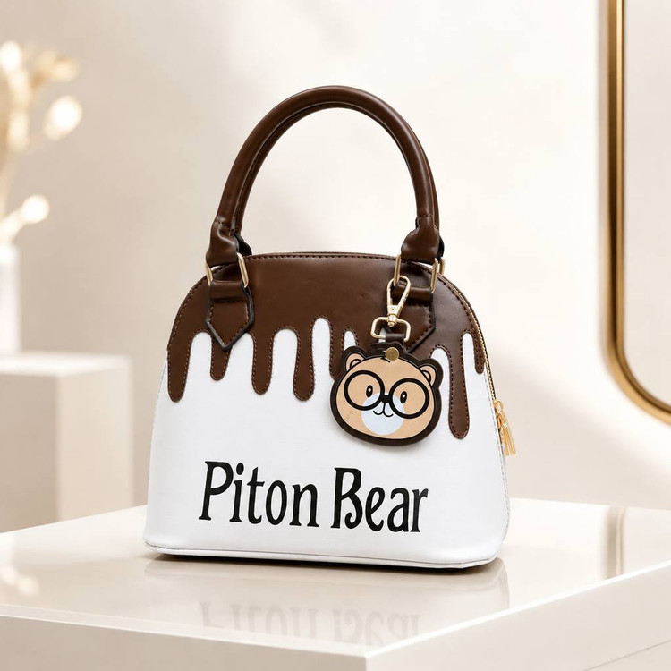 کیف دخترانه Piton bear مدل دستی و دوشی از جنس چرم مصنوعی خارجی