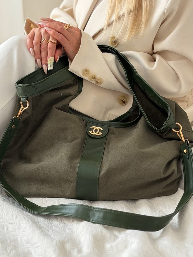 کیف زنانه مارک Chanel مدل شل دستی و رو دوشی ترند پاییزه جنس سوییت خارجی